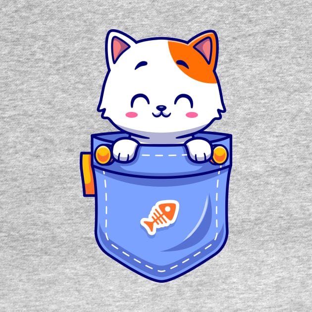 Cute Cat In Pocket Cartoon by Catalyst Labs